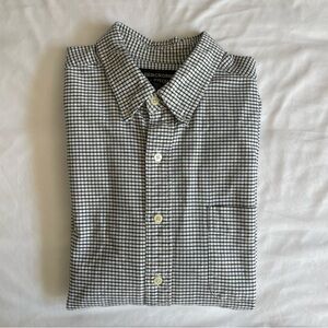 Vintage Abercrombie & Fitch Men's Blue Black White Check Button Down Casual